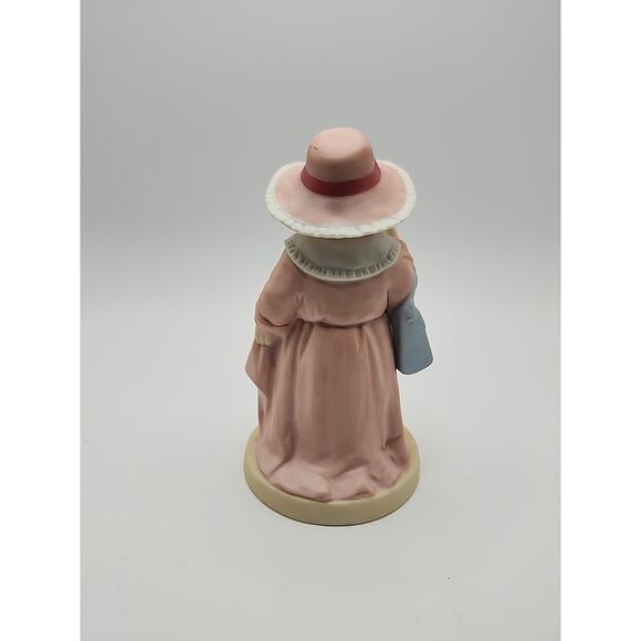 Vintage HOMCO #1488 Girl in Pink Dress & Hat with Purse Porcelain Figurine 5.5" - Picture 5 of 8
